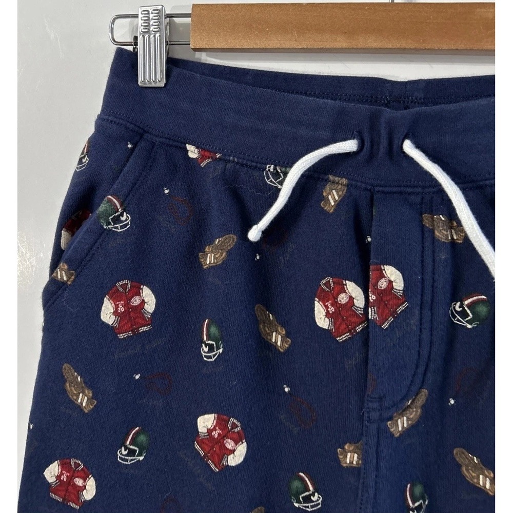 Boys Polo Ralph Lauren Varsity AOP Fleece Jogger Sweatpants Large 14-16